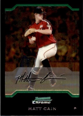 Tarjetas de béisbol Bowman 2004 cromadas Matt Cain #BDP126 Foto 1 de 2