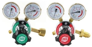 SÜA Oxygen and Acetylene Regulators Combo - Welding Gauges - 25HX Series - Picture 1 of 10