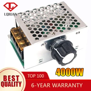 4000W Electronic Volt Regulator 220V AC Motor Speed Controller Dimmer Thermostat - Picture 1 of 11
