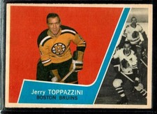 1963-64 TOPPS NHL HOCKEY BOSTON BRUINS JERRY TOPPAZZINI CARD #18 VG+