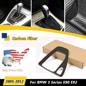 Cubierta de panel de cambio de marchas interior de fibra de carbono para BMW Serie 3 E90 E92 05-12 - Imagen 1 de 9