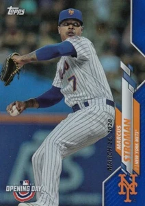 Topps 2020 día de apertura Marcus Stroman lámina azul #152 Mets QTY disponible - Imagen 1 de 1