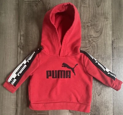 Pulôver com capuz Baby Boys Puma vermelho tamanho 0-3m - Imagem 1 de 4