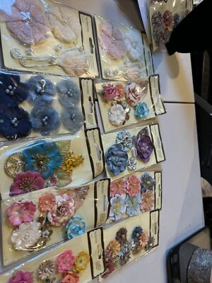 Recollections Floral Embellishments Lot/Bundle 10 Packs.  66 Pieces. Brand New!! - Image 1 of 4