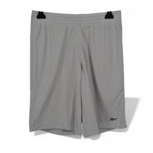Reebok Men's Regular Fit Mesh Logo Basketball Shorts 10" Gray Small - Picture 1 of 5