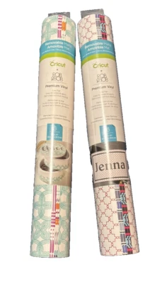 Cricut Rob & Bob Premium Vinyl Geometric Tiles + Stamped Blooms Removable - 2pk - Image 1 of 4