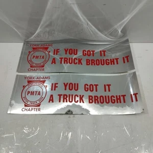 VTG Bumper Sticker Lot Trucking Pennsylvania Mack Peterbilt Kenworth NOS Chrome - Picture 1 of 6