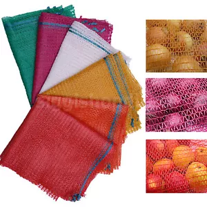 100 BOLSAS DE RED TEJIDAS BOLSAS DE MALLA VERDURAS TRONCOS DE ENCENDIDO TRONCO DE MADERA 35x 50cm -5-10kg - Imagen 1 de 2