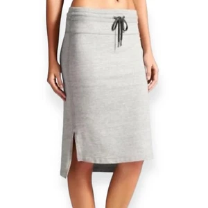 Falda Athleta S Gris Midi Lápiz Bayview Dibujar Cuerda Hi Lo Activa en Ocio - Imagen 1 de 9