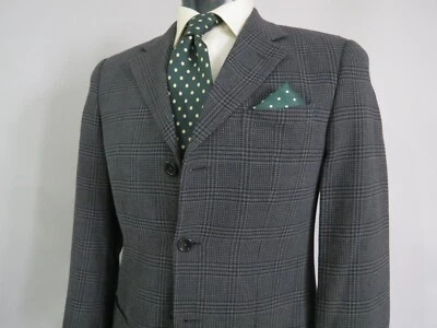 Abrigo deportivo Armani Collezioni 100% algodón cuadros audaces tres botones 38 R Foto 1 de 4