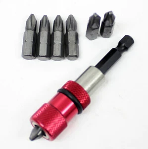 QUICK CHANGE DRILL BIT 7 PCS #2 1" BITS MAGNETIC SCREW HEX SHANK LOCK SYSTEM - Picture 1 of 2