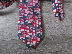 Merchant Navy Flag Red Cross & Union Jack Seaman Sailor Nautical Interest Tie - Picture 1 of 4