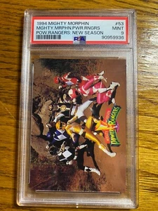 1994 Mighty Morphin Power Rangers New Season PSA 9 Tommy White Kimberly Trini - Picture 1 of 1