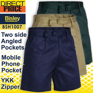 Bisley Workwear Original Cotton Drill Mens Work Shorts BSH1007 NEW - Picture 1 of 12