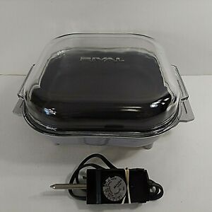 Rival Electric Frying Pan Griddle 5102 Non-Stick 10x10 Compact Dome Lid Working 