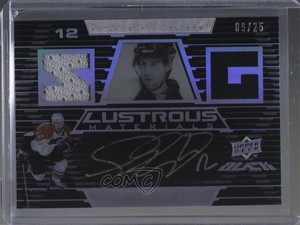 2008-09 Upper Deck UD Black Lustrous Materials /25 Simon Gagne #LM2-GA Auto