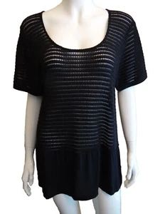 La Perla cotton crochet mini dress/cover up NWT black size 8/Med - Picture 1 of 2