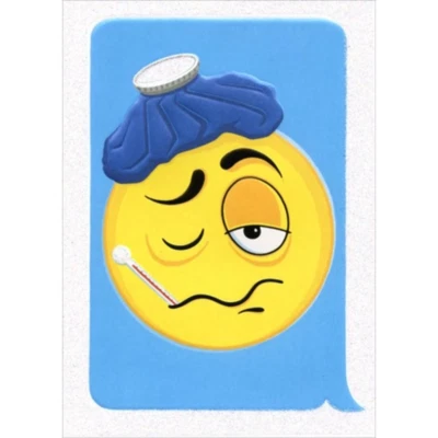 Get Well Greeting Card - Emoticon Hangover! - Image 1 of 2
