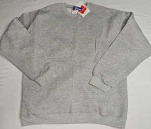 Vintage Hanes Sweatshirt New Old Stock NOS Heather Gray 2000 Y2k Baggy Grunge - Picture 1 of 10