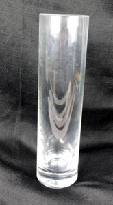 Tiffany & Co.  Clear Cylindrical Vase 12” - Picture 1 of 9