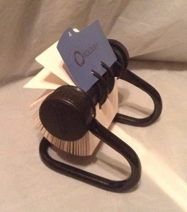 Rolodex Open Rotary File 500 Card Capacity Black Metal 2 1/4" x 4" Used - Picture 1 of 6