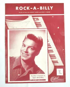 Rock-A-Billy-Sheet Music-Guy Mitchell-Wood Harris-Eddie V. Deane - Picture 1 of 3