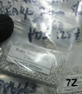 1000 Brass Fly Tying Bead Heads Pearl 2MM 5/64 - Picture 1 of 3