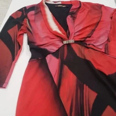 Sexy Roberto Cavalli Printed Bodycon Mini Dress with Embellishment, IT Sz 42 - Image 1 of 4