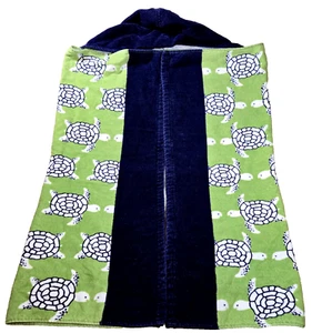 Pottery Barn Kids Hooded Towel Beach Bath Pool Sea Turtles 48x30 100% Cotton - Picture 1 of 10