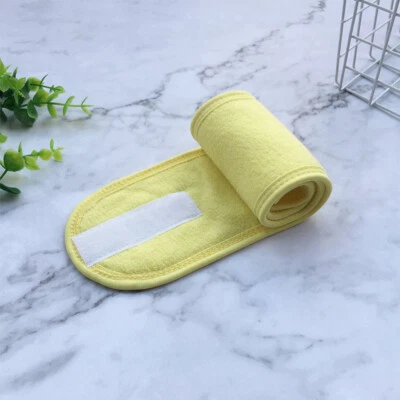 Diadema cosmética facial lavado maquillaje baño spa ducha envoltura banda para el cabello coral polar ɞ Foto 1 de 4