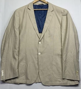 Alan Flusser Blazer Jacket Sport Coat Men’s XL NaturalLinen Blend Summer - Picture 1 of 12