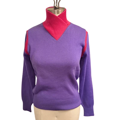 Suéter Meister Vintage Mujer 100% Lana Retro Hecho en Hong Kong Talla M Años 80 90 Foto 1 de 4