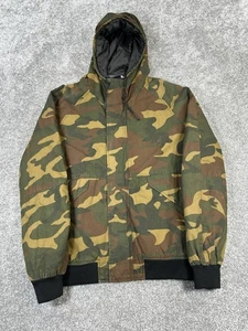 Zara Jacket Mens Large Green Brown Camouflage Full Zip - Picture 1 of 9