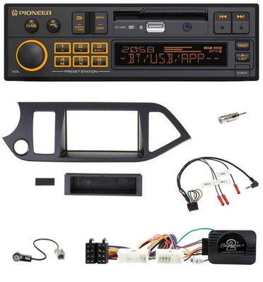 Pioneer DAB Lenkrad USB Bluetooth Autoradio für Kia Picanto ab 2011 Start-Stop - Bild 1 von 4