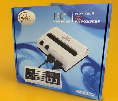 MINT NEW Black/White Yobo Fc Video Game System to play NES 8 Bit Nintendo Games