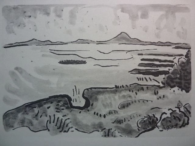 KARL SCHMIDT-ROTTLUFF - Druckgraphik 1947 "Sonne über See" ! - Bild 1 von 1