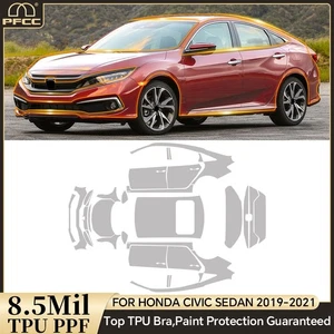 For Honda Civic Sedan 2019-2021 Full Car PreCut Paint Protection Matte Film PPF - Picture 1 of 18