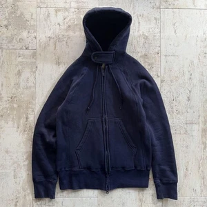 Engineered Garments USA Made Navy Zip Hoodie S Thermal Cotton Polyester - Picture 1 of 8