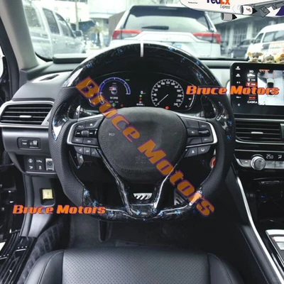 Volante y paleta de fibra de carbono forjada para Honda Accord 10ª generación 18-22 Foto 1 de 2