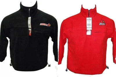 NEW Louisville Cardinals Youth Sizes S-M-L-XL Black/ Red Soft Fleece Jacket $30 - Image 1 of 4