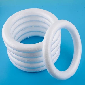 6pc 8" Foam Wreath Styrofoam Ring Floral Art Craft Party xMas Wedding Decor ln - Picture 1 of 4