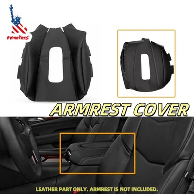 Center Console Lid Armrest Vinyl Cover Black Fit For 2015-2020 Cadillac Escalade - Изображение 1 из 4