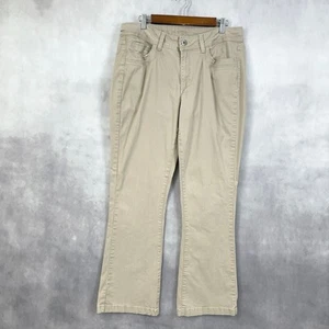 Riders By Lee Women Pants 14M Khaki Stretch Classic Flap Pocket Utility Y2K  - Picture 1 of 10