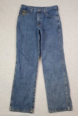 Jeans Cinch Para Hombre 32x32 Azul Denim Occidental Etiqueta Verde Vaquero Relajado Rodeo Foto 1 de 4