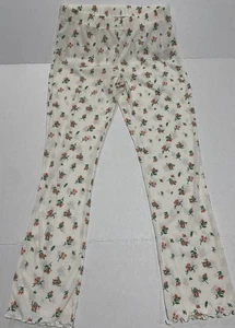 Girls Pajama Pants XL (14-16 years) White w/Flowers NEW - Picture 1 of 5