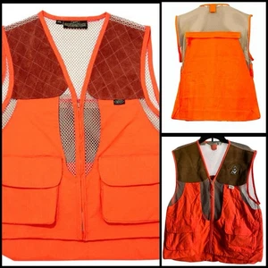 Boyt Mesh Back Upland Orange Hunting Riverview Plantation Logo Outdoor Vest Sz L - Picture 1 of 15