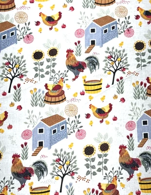 Chicken & Coops Algodón Calicó Tela Brother Sister Design Studio BTHalfY #31 Foto 1 de 4