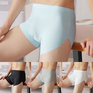 Atmungsaktive Eis Seide Herren Boxershorts für Nacht und Nachtwäsche Komfort - Bild 1 von 8