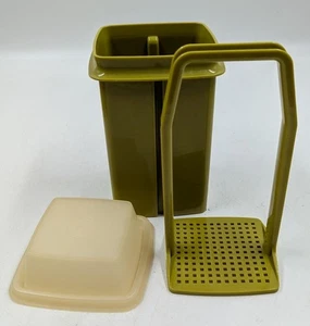 Vintage Tupperware Gurkenhalter Avocado grün 3 Stück 1330-4 - Bild 1 von 7
