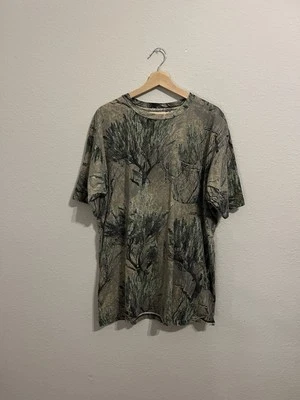Cabelas Seclusion Open Country Camouflage Hunting Pocket T Shirt Mens XXL  - Image 1 of 4